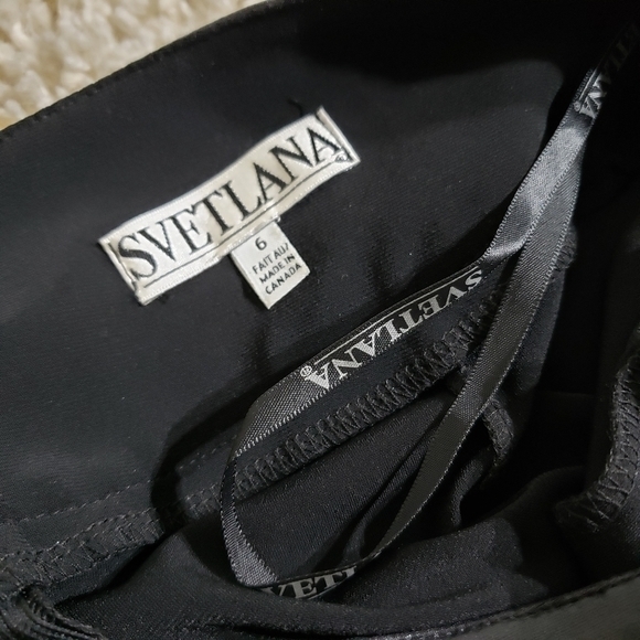 SVETLANA fit and flare black midi skirt SZ 6 - Picture 4 of 8